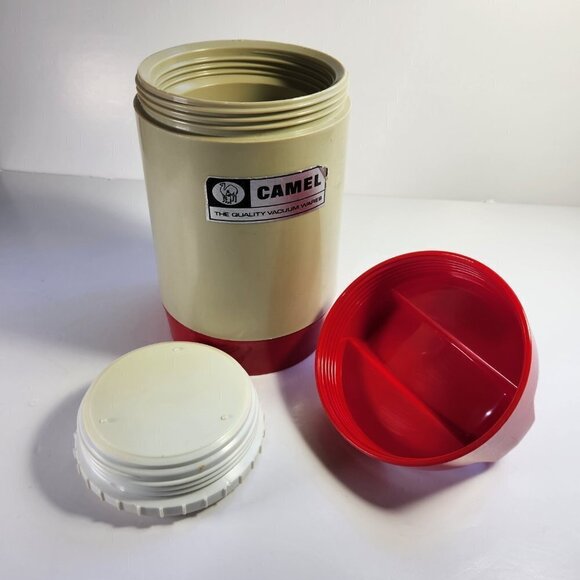 Thermos Vintage Camel Vacuum Screw Top Glass Vacuum Filler Quality Vacuum - Picture 3 of 12